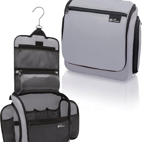 D&D Large Nylon Toiletry Bag for Men and Women - Picture 1 of 8